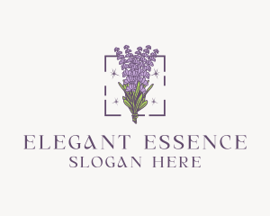 Botanical Lavender Bouquet Florist logo design