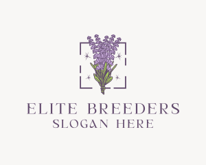 Botanical Lavender Bouquet Florist logo design