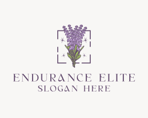 Botanical Lavender Bouquet Florist logo design