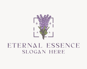 Botanical Lavender Bouquet Florist logo design