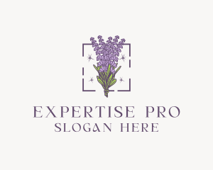 Botanical Lavender Bouquet Florist logo design