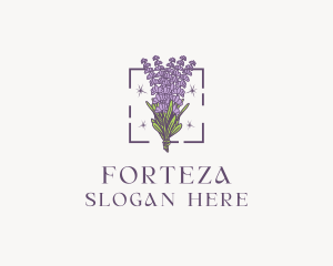 Botanical Lavender Bouquet Florist logo design