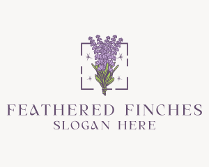 Botanical Lavender Bouquet Florist logo design