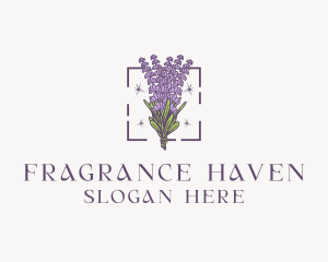 Botanical Lavender Bouquet Florist logo design