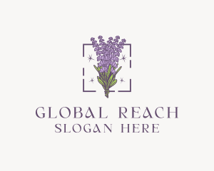 Botanical Lavender Bouquet Florist logo design