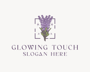 Botanical Lavender Bouquet Florist logo design