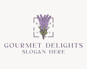 Botanical Lavender Bouquet Florist logo design