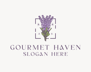 Botanical Lavender Bouquet Florist logo design