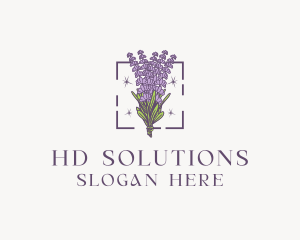 Botanical Lavender Bouquet Florist logo design