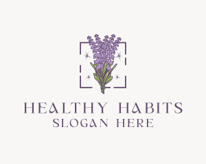 Botanical Lavender Bouquet Florist logo design