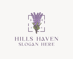 Botanical Lavender Bouquet Florist logo design