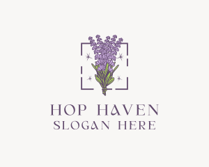 Botanical Lavender Bouquet Florist logo design