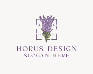 Botanical Lavender Bouquet Florist logo design