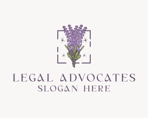 Botanical Lavender Bouquet Florist logo design