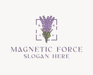 Botanical Lavender Bouquet Florist logo design