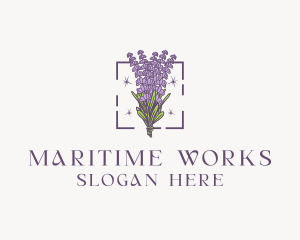 Botanical Lavender Bouquet Florist logo design