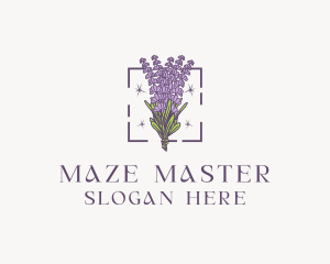 Botanical Lavender Bouquet Florist logo design