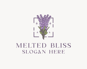 Botanical Lavender Bouquet Florist logo design