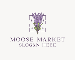 Botanical Lavender Bouquet Florist logo design