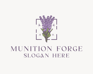 Botanical Lavender Bouquet Florist logo design