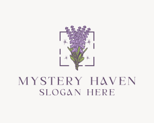 Botanical Lavender Bouquet Florist logo design