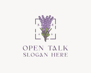 Botanical Lavender Bouquet Florist logo design