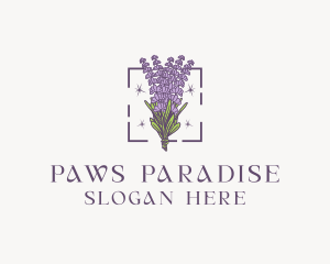 Botanical Lavender Bouquet Florist logo design