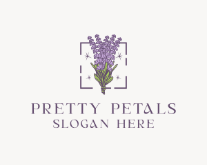 Botanical Lavender Bouquet Florist logo design