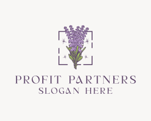 Botanical Lavender Bouquet Florist logo design