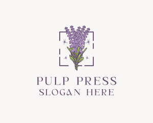 Botanical Lavender Bouquet Florist logo design