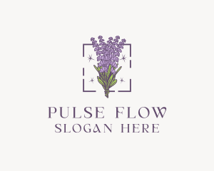 Botanical Lavender Bouquet Florist logo design