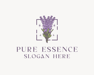 Botanical Lavender Bouquet Florist logo design