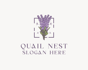 Botanical Lavender Bouquet Florist logo design