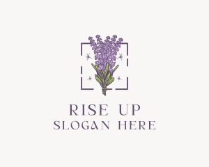 Botanical Lavender Bouquet Florist logo design