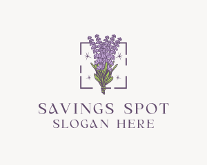 Botanical Lavender Bouquet Florist logo design