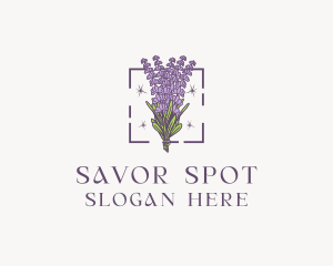 Botanical Lavender Bouquet Florist logo design