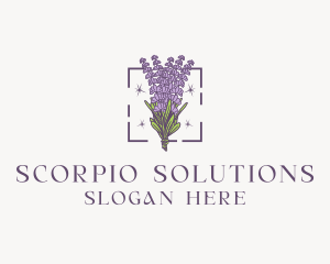 Botanical Lavender Bouquet Florist logo design