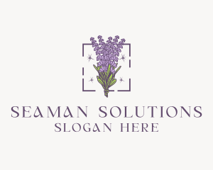 Botanical Lavender Bouquet Florist logo design