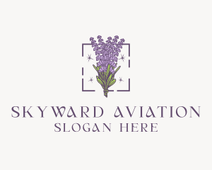 Botanical Lavender Bouquet Florist logo design