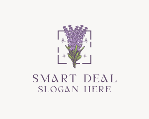 Botanical Lavender Bouquet Florist logo design