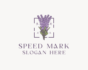 Botanical Lavender Bouquet Florist logo design