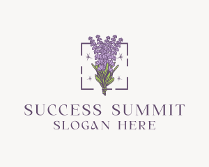 Botanical Lavender Bouquet Florist logo design