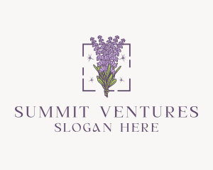 Botanical Lavender Bouquet Florist logo design