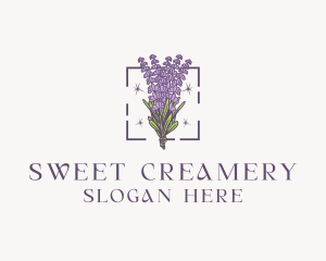 Botanical Lavender Bouquet Florist logo design