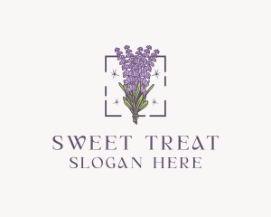 Botanical Lavender Bouquet Florist logo design