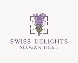 Botanical Lavender Bouquet Florist logo design