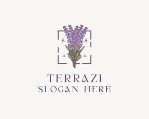 Botanical Lavender Bouquet Florist logo design