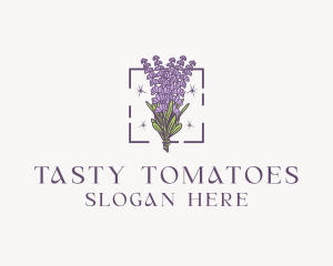 Botanical Lavender Bouquet Florist logo design