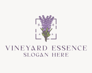 Botanical Lavender Bouquet Florist logo design