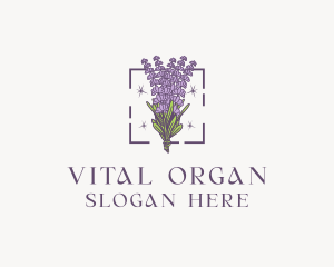 Botanical Lavender Bouquet Florist logo design